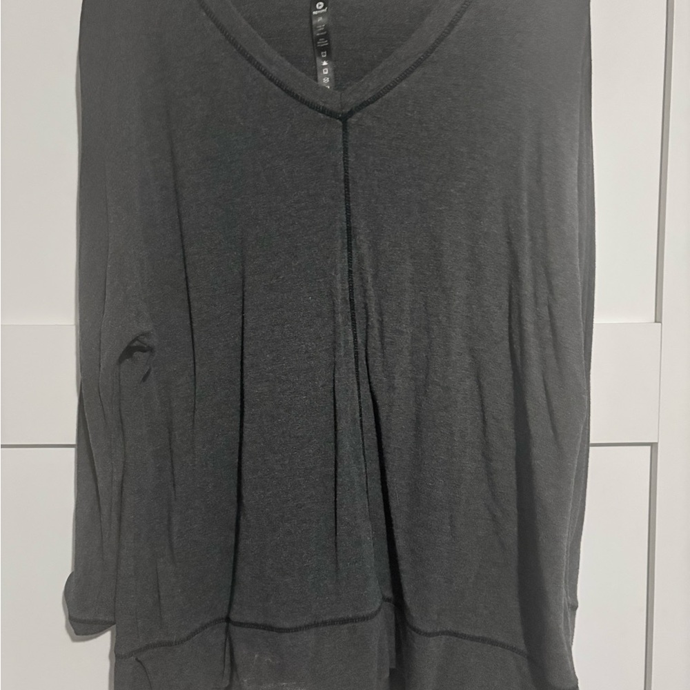 90 Degree By Reflex Charcoal Long Sleeve Top